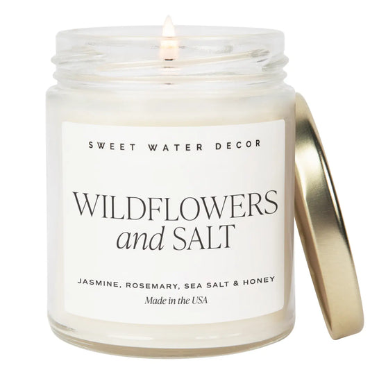 Wildflowers and Salt Soy Candle (9 oz)