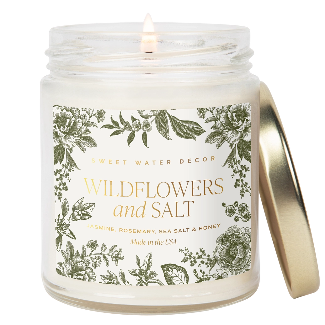 Wildflowers and Salt Soy Candle (9 oz)