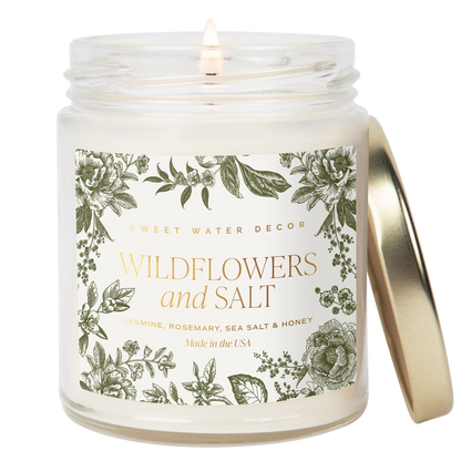 Wildflowers and Salt Soy Candle (9 oz)