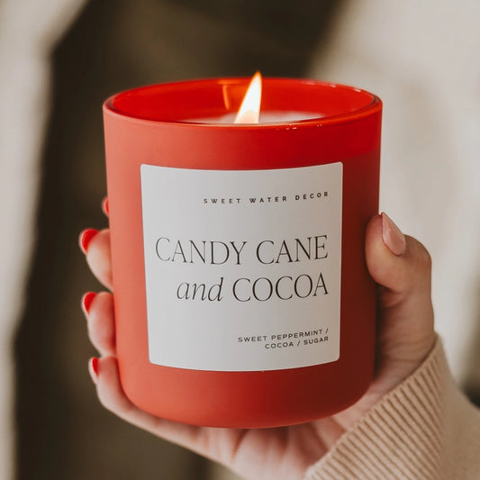 Candy Cane & Cocoa - 15 oz Soy Candle